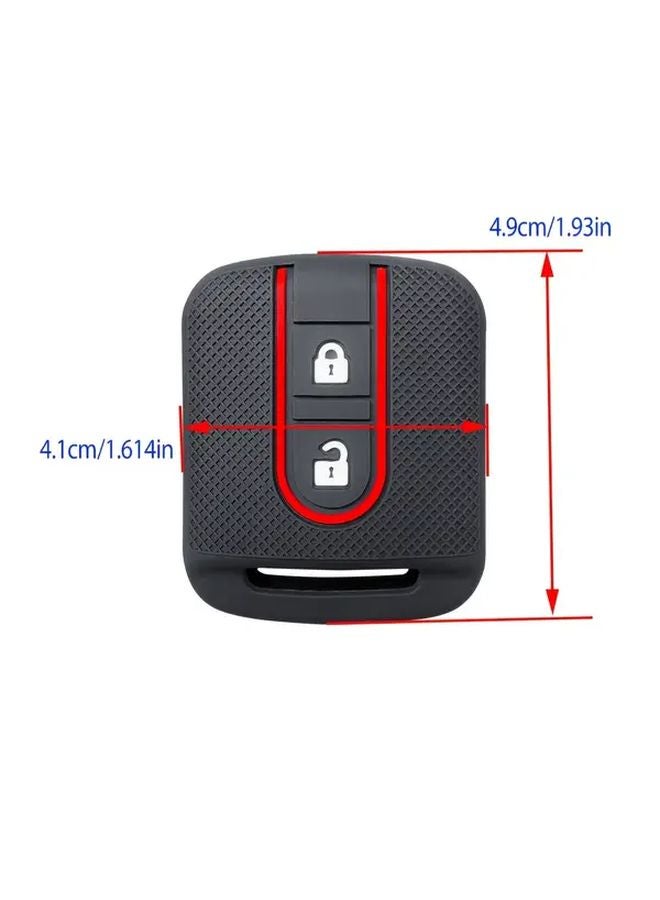 Black Silicone Car Key Cover For Nissan Tiida Micra Navara Qashqai Primera Almera X Trail - Image 2